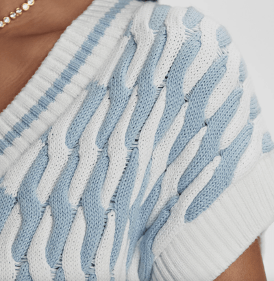 Alfie Cable Knit Vest BY VARLEY