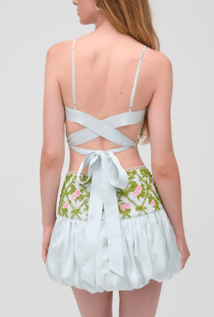 for love & lemons bridget beaded mini dress For Love and Lemons Bridget Beaded Mini in Cream TrenLend