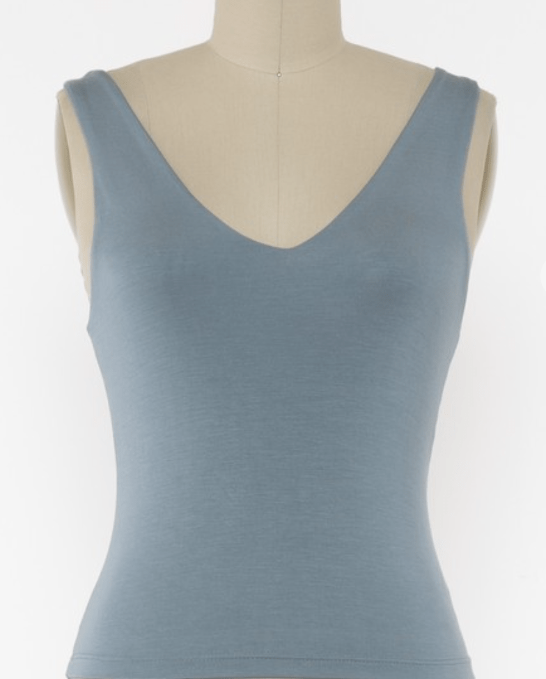 Knit Sleeveless V Neck Crop Top by 75