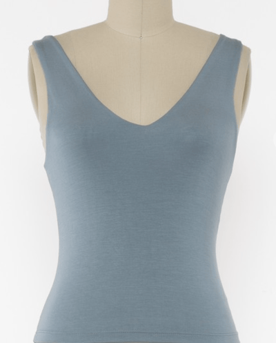 Knit Sleeveless V Neck Crop Top by 75