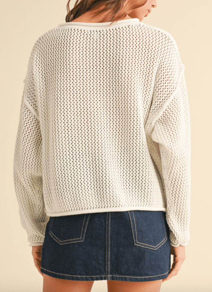 Stars and Stripes Open Knit Sweater by 75