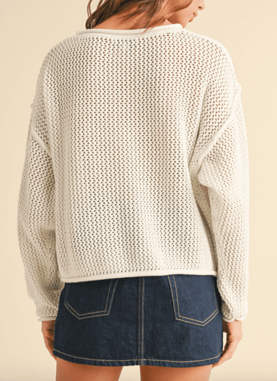 Stars and Stripes Open Knit Sweater by 75