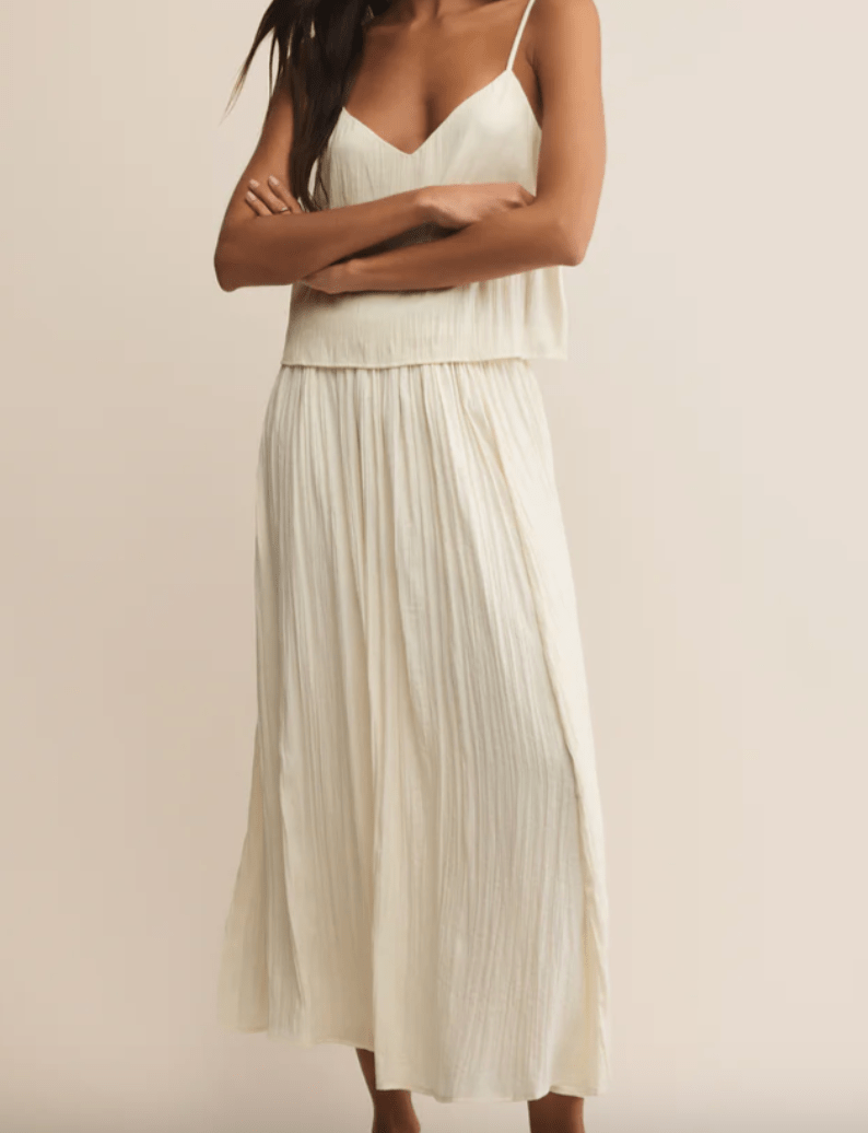 Nicoline Crinkle Midi Skirt BY Z SUPPLY