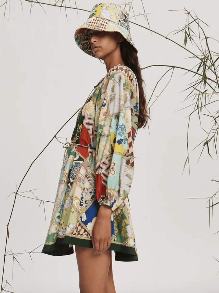 Alémais Women's Bianca Patchwork Mini Tent Dress