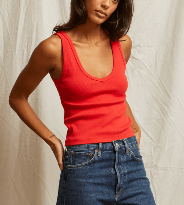 Maria: Structured Rib Bra Friendly by Perfect White Tee