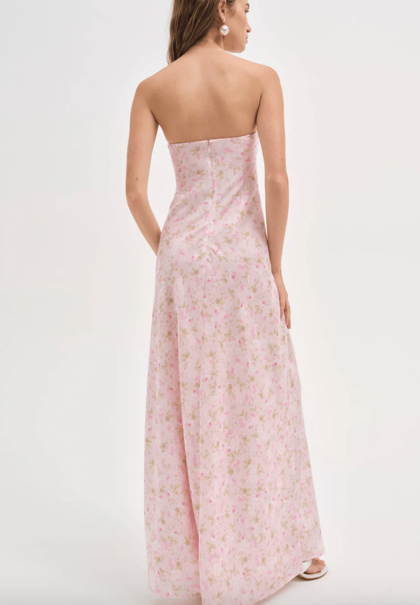 for Love & Lemons Carla Maxi Dress | Pink/Floral | Size Xs