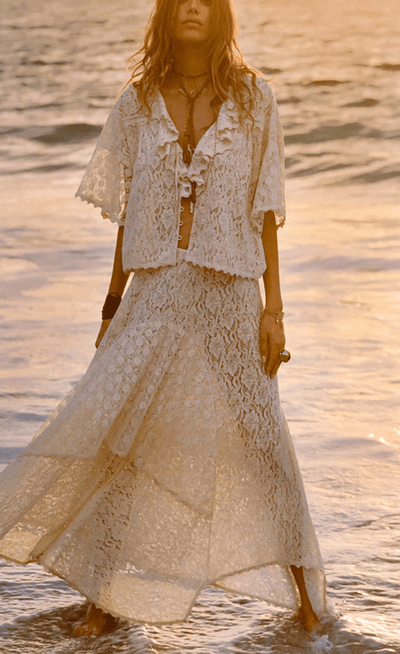 Lux Lisbon Lace Handkerchief Skirt by SPELL