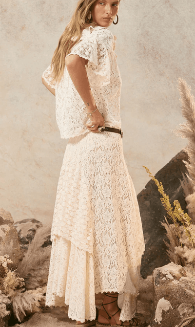 Lux Lisbon Lace Handkerchief Skirt by SPELL