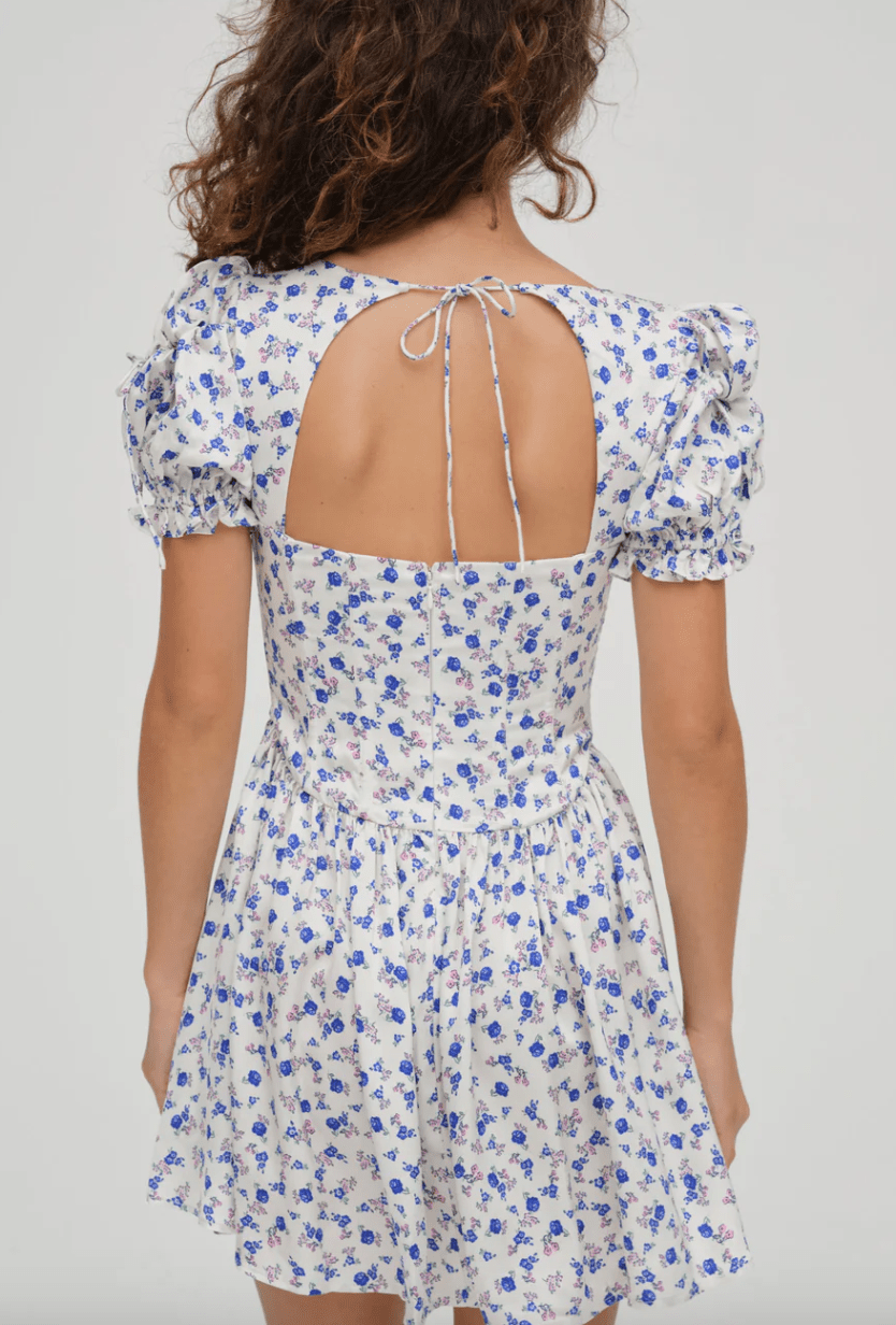 for love and lemons paulina puff sleeve mini dress For Love & Lemons Paulina Puff Sleeve Mini Dress