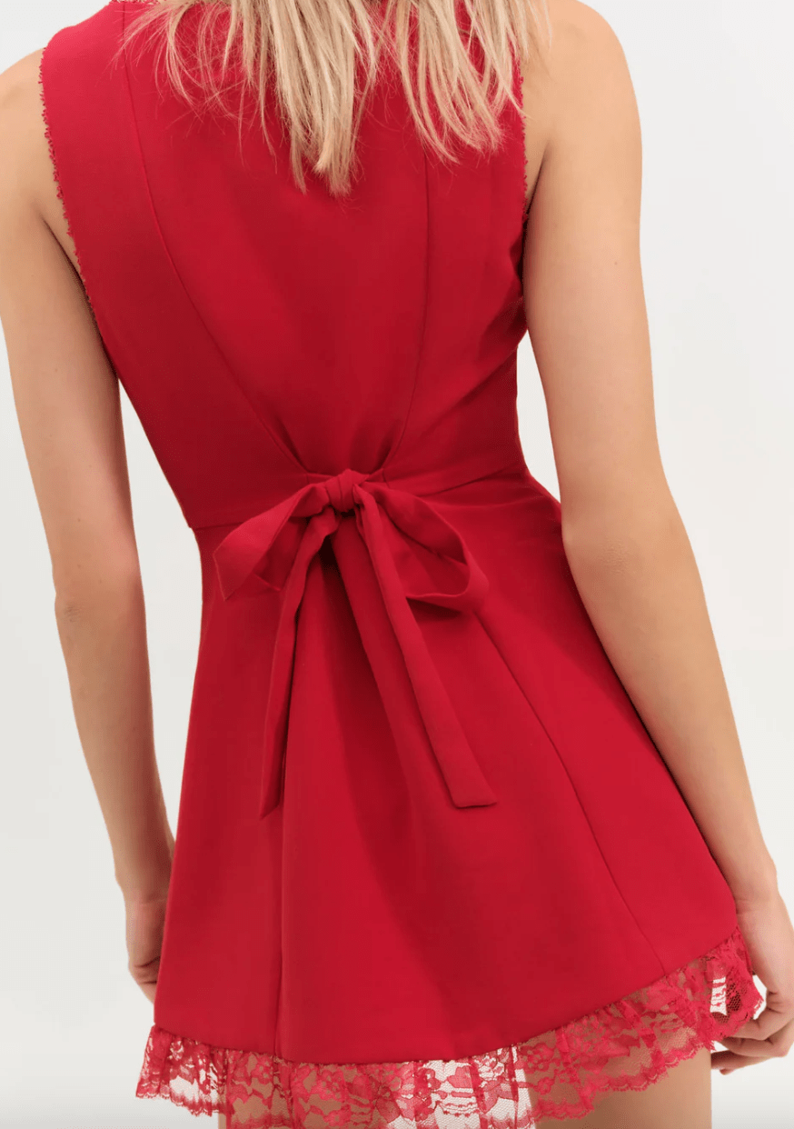 For Love & Lemons Sleeveless Minidress in Red at Nordstrom, Size Large For Love & Lemons Sleeveless Minidress in Red at Nordstrom, Size Large