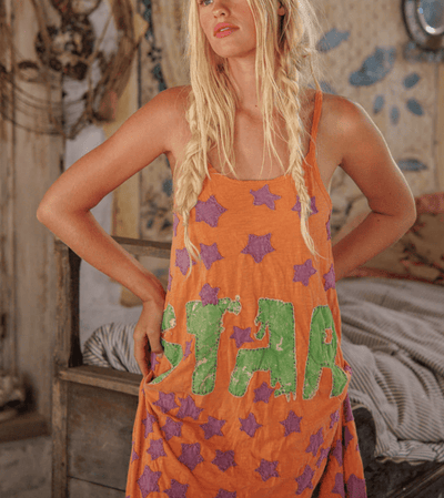 Star Appliqué Lana Tank Dress 1407 BY MAGNOLIA PEARL