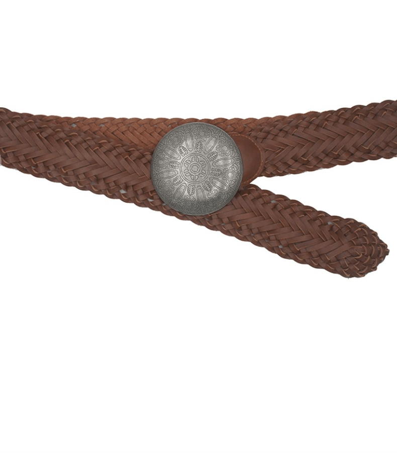 Dark Chocolate Braided Strap Belt