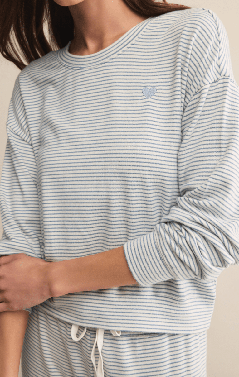 Bisous Stripe Long Sleeve Top BY Z SUPPLY