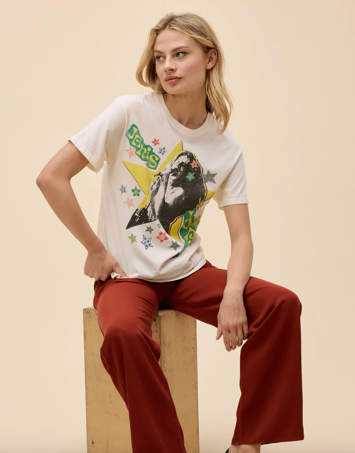Janis Joplin Scrapbook Art Tee BY DAYDREAMER