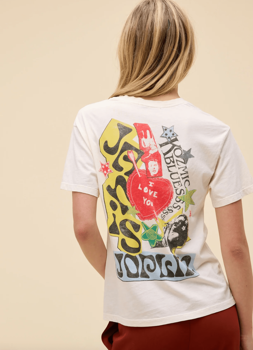 Janis Joplin Scrapbook Art Tee BY DAYDREAMER