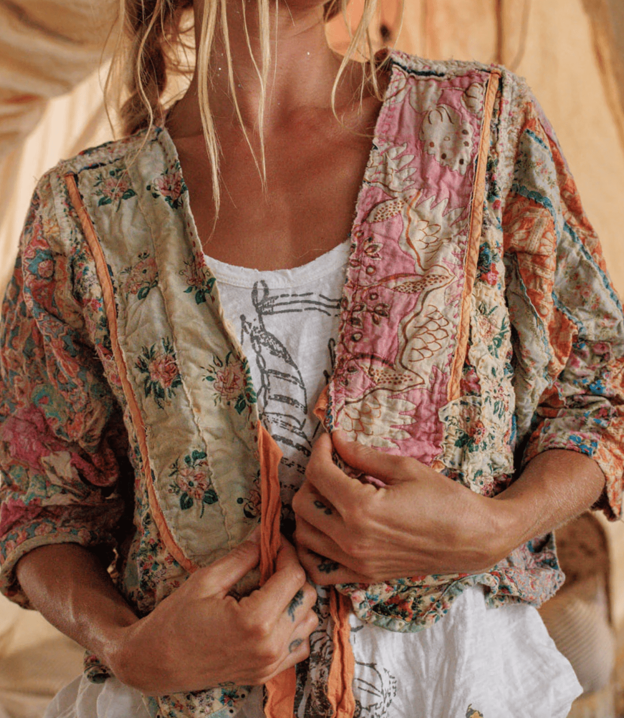 Kalamkari Andhra Jacket 1382 BY MAGNOLIA PEARL