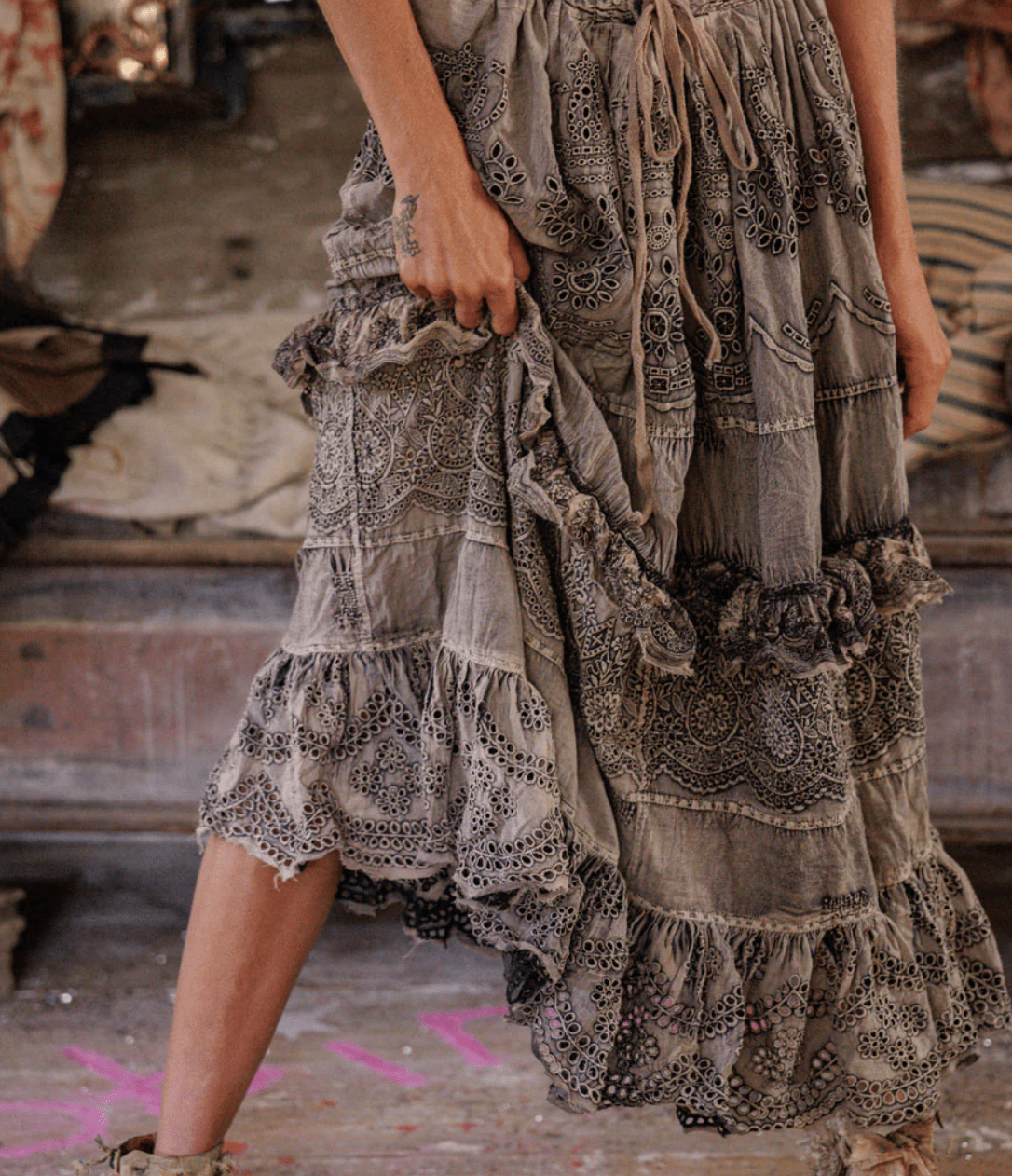 Eyelet Pissarro Skirt 244 BY MAGNOLIA PEARL