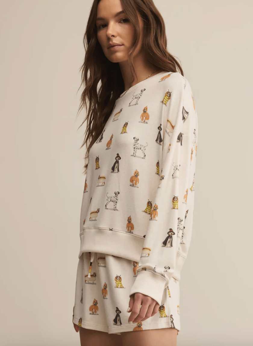 Elle Pup Long Sleeve Top BY Z SUPPLY
