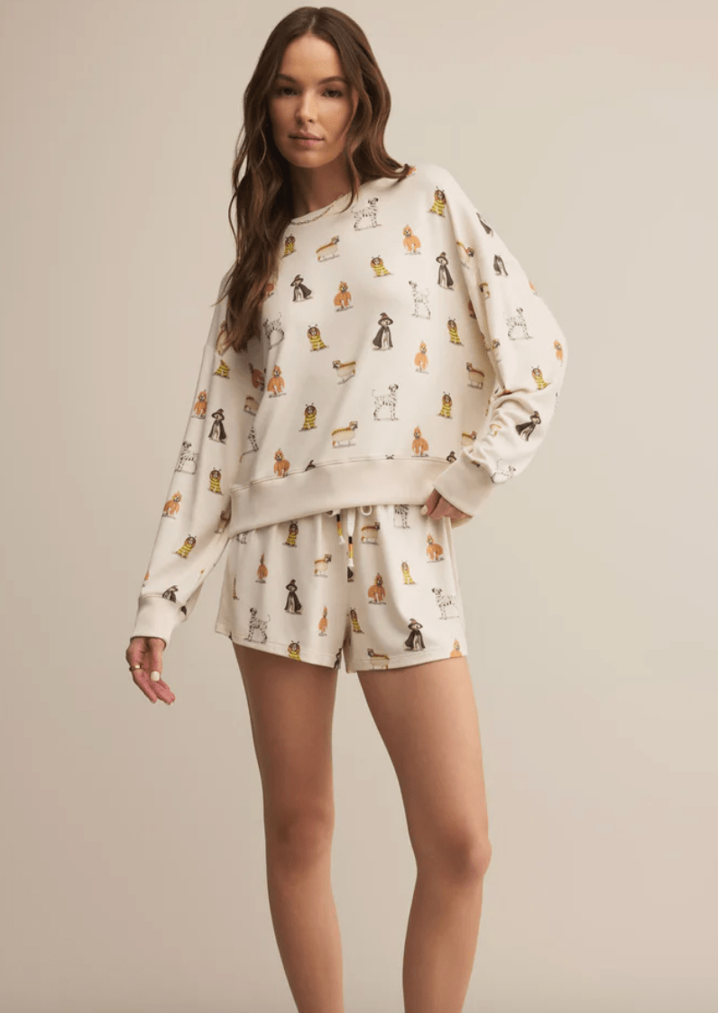 Elle Pup Long Sleeve Top BY Z SUPPLY