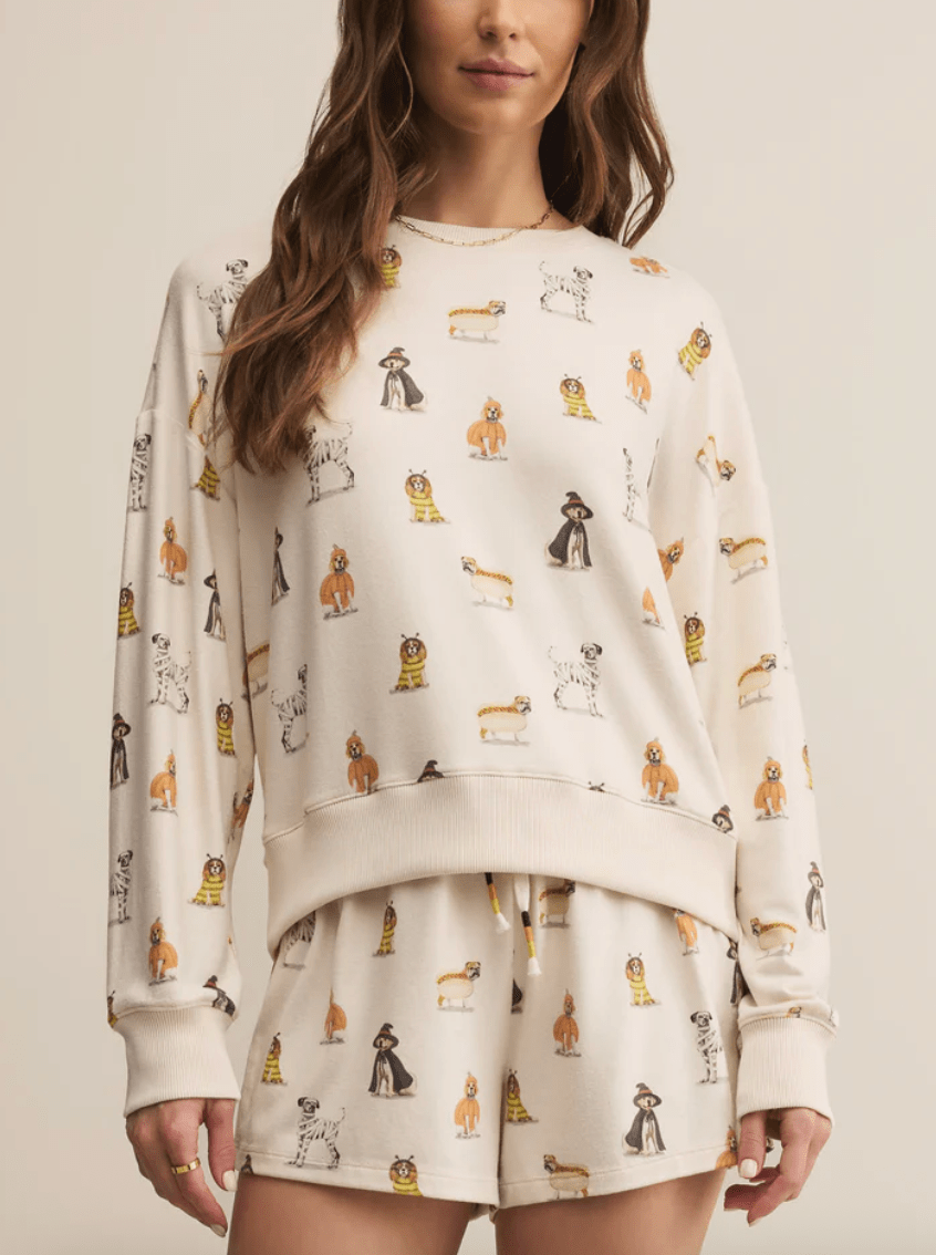 Elle Pup Long Sleeve Top BY Z SUPPLY
