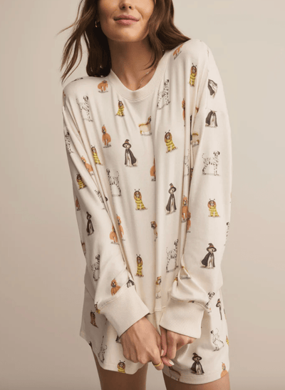 Elle Pup Long Sleeve Top BY Z SUPPLY