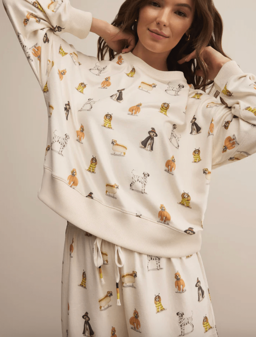 Elle Pup Long Sleeve Top BY Z SUPPLY