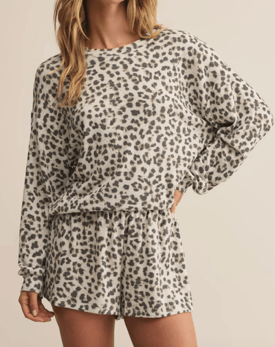 Luxe Leopard Long Sleeve Top BY Z SUPPLY