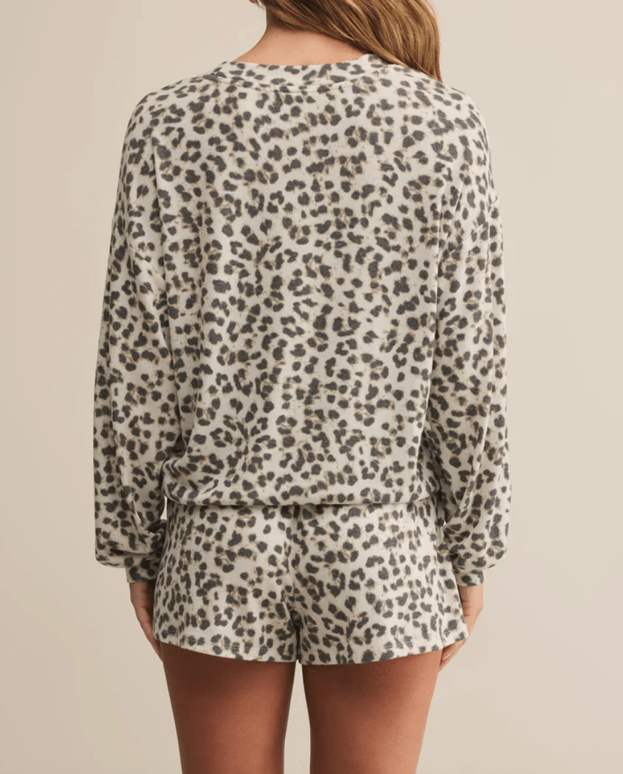Luxe Leopard Long Sleeve Top BY Z SUPPLY