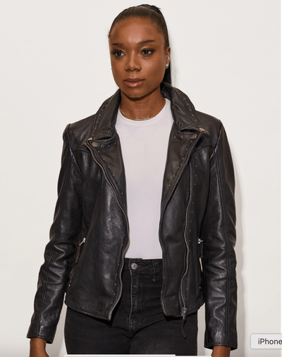 MORGAN RF LEATHER JACKET BY MAURITIUS