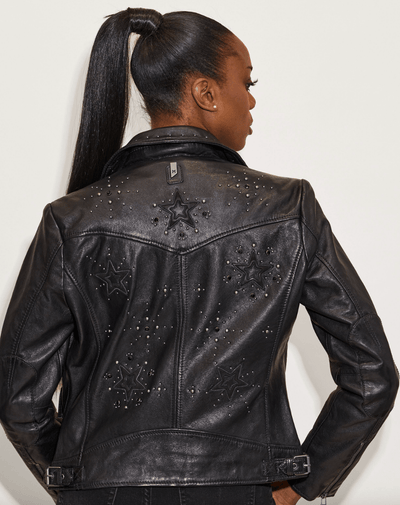 MORGAN RF LEATHER JACKET BY MAURITIUS