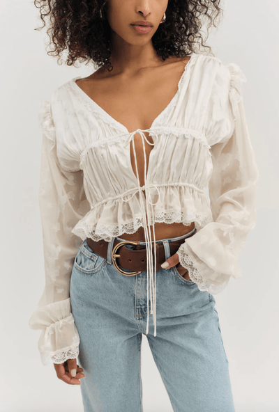 Jeanne Jacquard Top BY FOR LOVE AND LEMONS