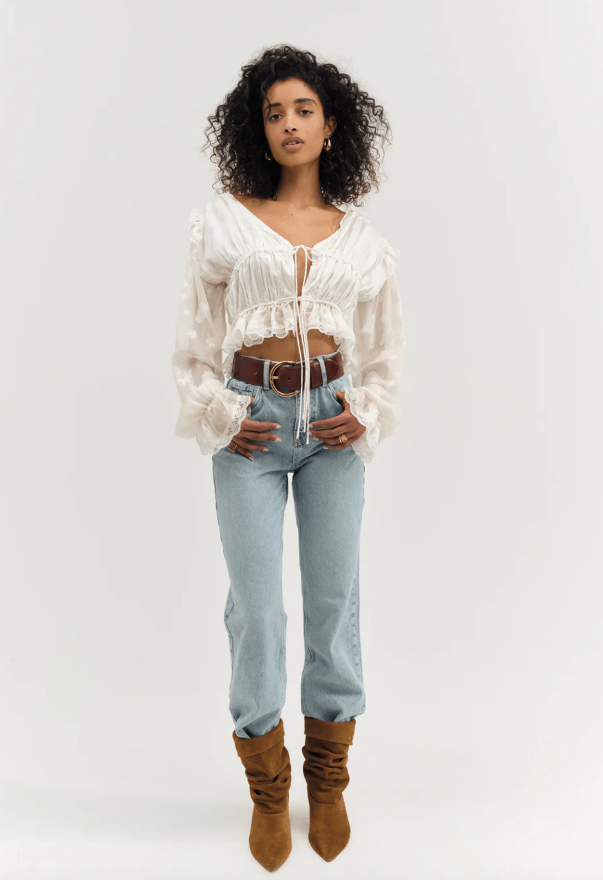 Jeanne Jacquard Top BY FOR LOVE AND LEMONS