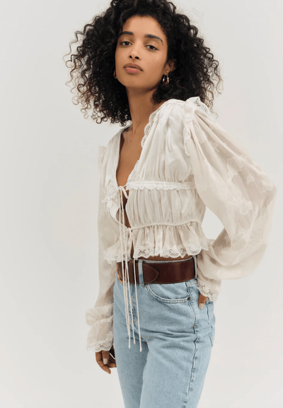 Jeanne Jacquard Top BY FOR LOVE AND LEMONS
