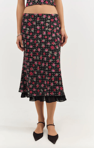 Betty Bud Midi Skirt BY FOR LOVE AND LEMONS