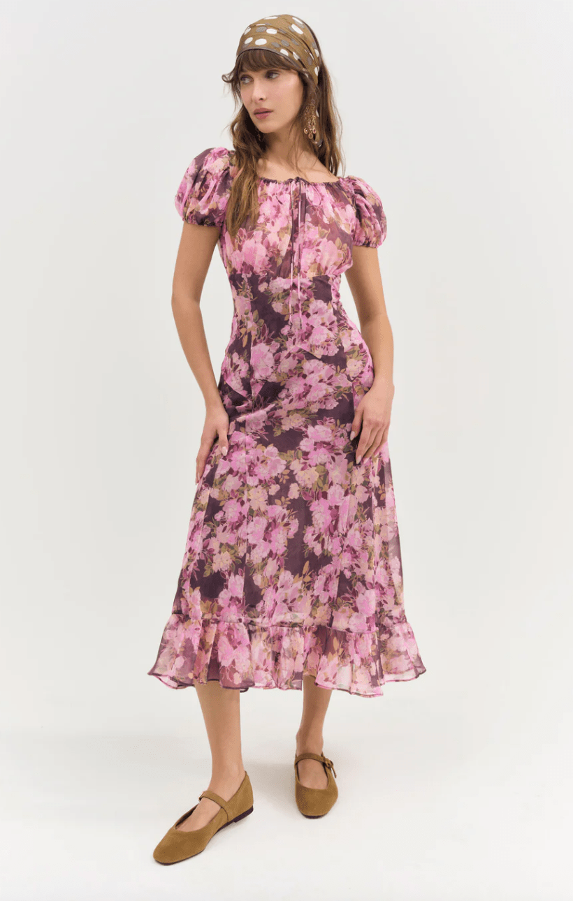 Adeline Floral Midi Dress by FOR LOVE AND LEMONS