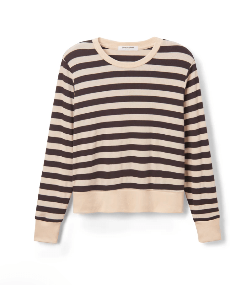 Stef Luxe Rib Pullover Sweatshirt by Perfect White Tee