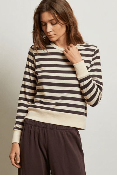 Stef Luxe Rib Pullover Sweatshirt by Perfect White Tee