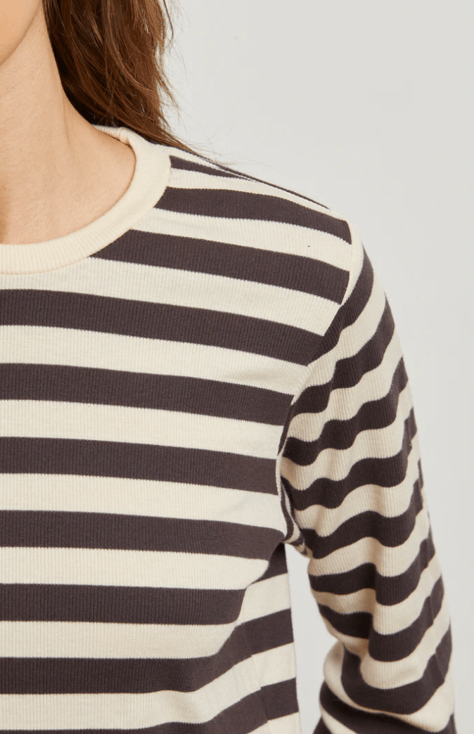 Stef Luxe Rib Pullover Sweatshirt by Perfect White Tee