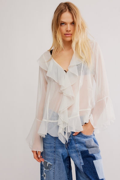 Bali Tulula Chiffon Top BY FREE PEOPLE
