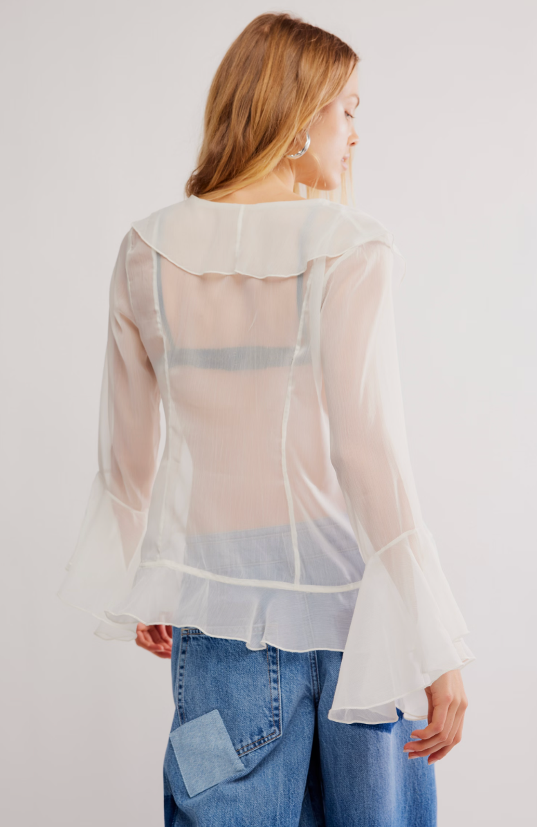 Bali Tulula Chiffon Top BY FREE PEOPLE