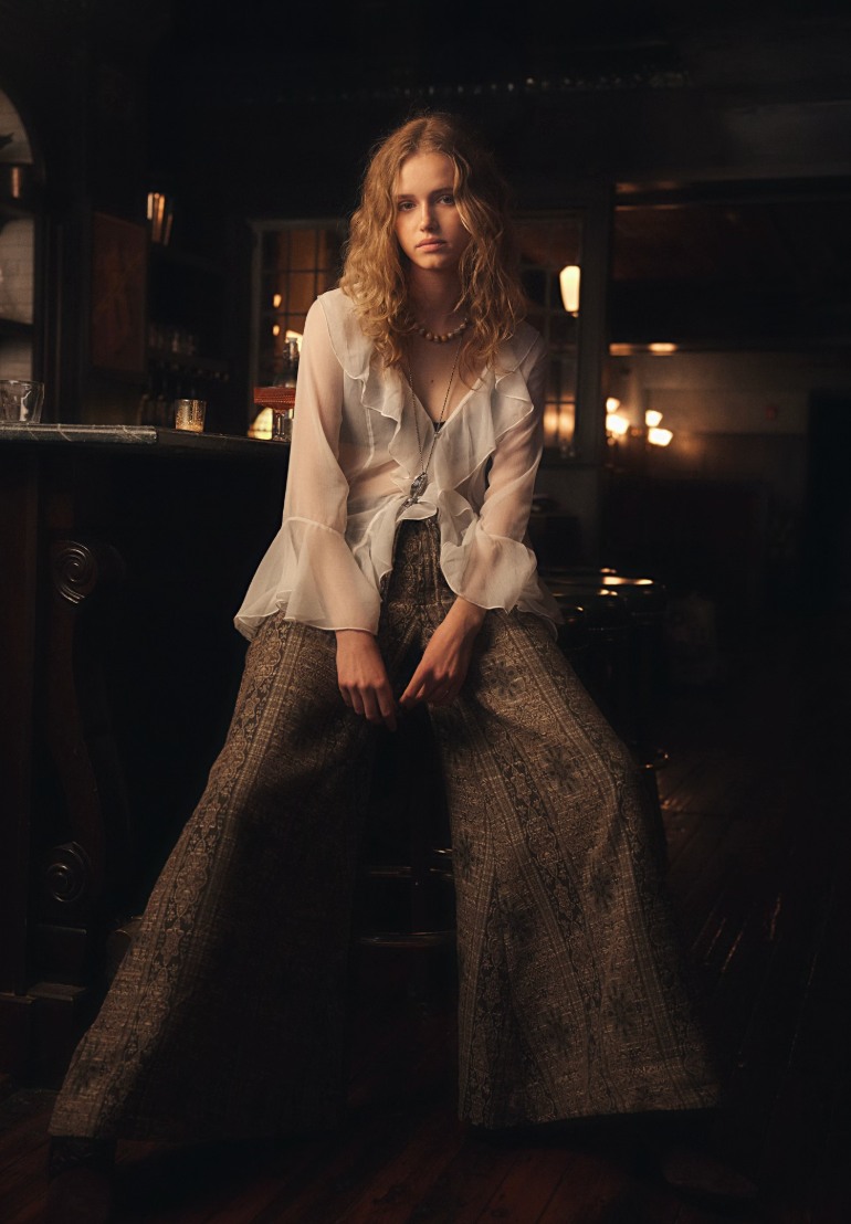 Bali Tulula Chiffon Top BY FREE PEOPLE