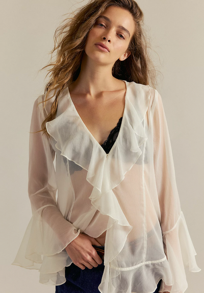 Bali Tulula Chiffon Top BY FREE PEOPLE