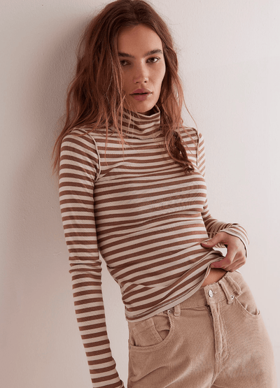 GOOD GOOD TURTLENECK STRIPE BY FREE PEOPLE
