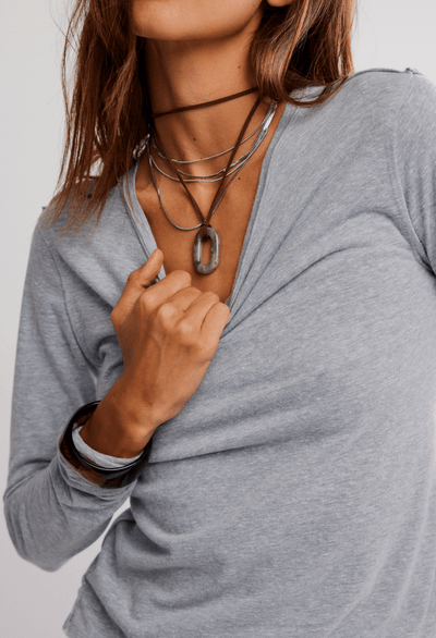 NOVA TEE  LONG SLEEVE BY FREE PEOPLE