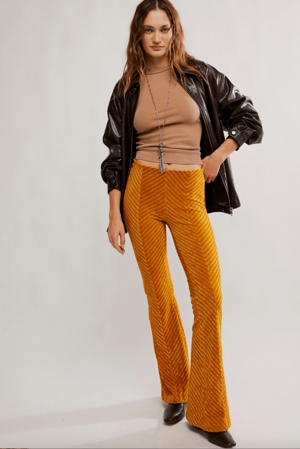Penny Pull-On Velvet Pants BY FREE PEOPLE