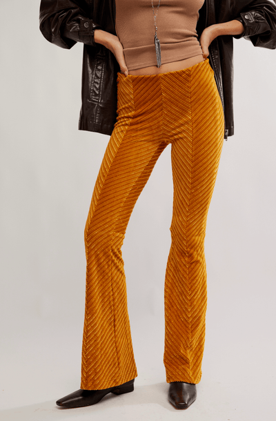 Penny Pull-On Velvet Pants BY FREE PEOPLE