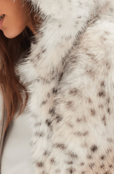 Louder Please Hooded Faux Fur Jacket BY FREE PEOPLE