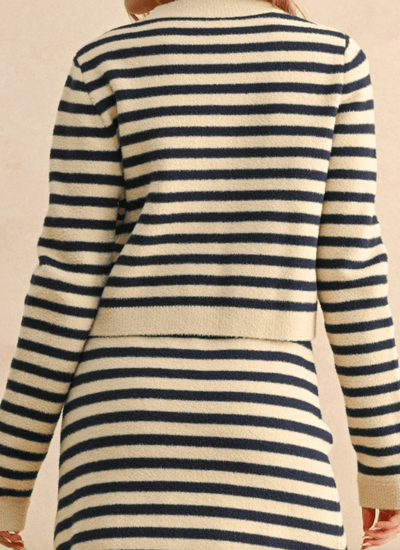 Button Down Striped Cardigan BY 75