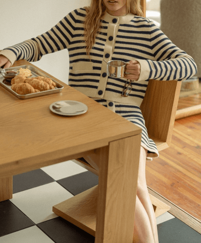Button Down Striped Cardigan BY 75