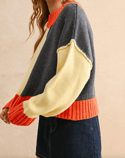 Color Block Sweater Top BY 75